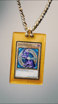 Load and play video in Gallery viewer, Dark Magician Maximum Gold Namma Card Pendant (Double Hook)