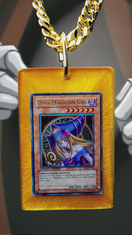 Dark Magician Girl (Ulta Rare) Namma Card Pendant (Gold Pendant)